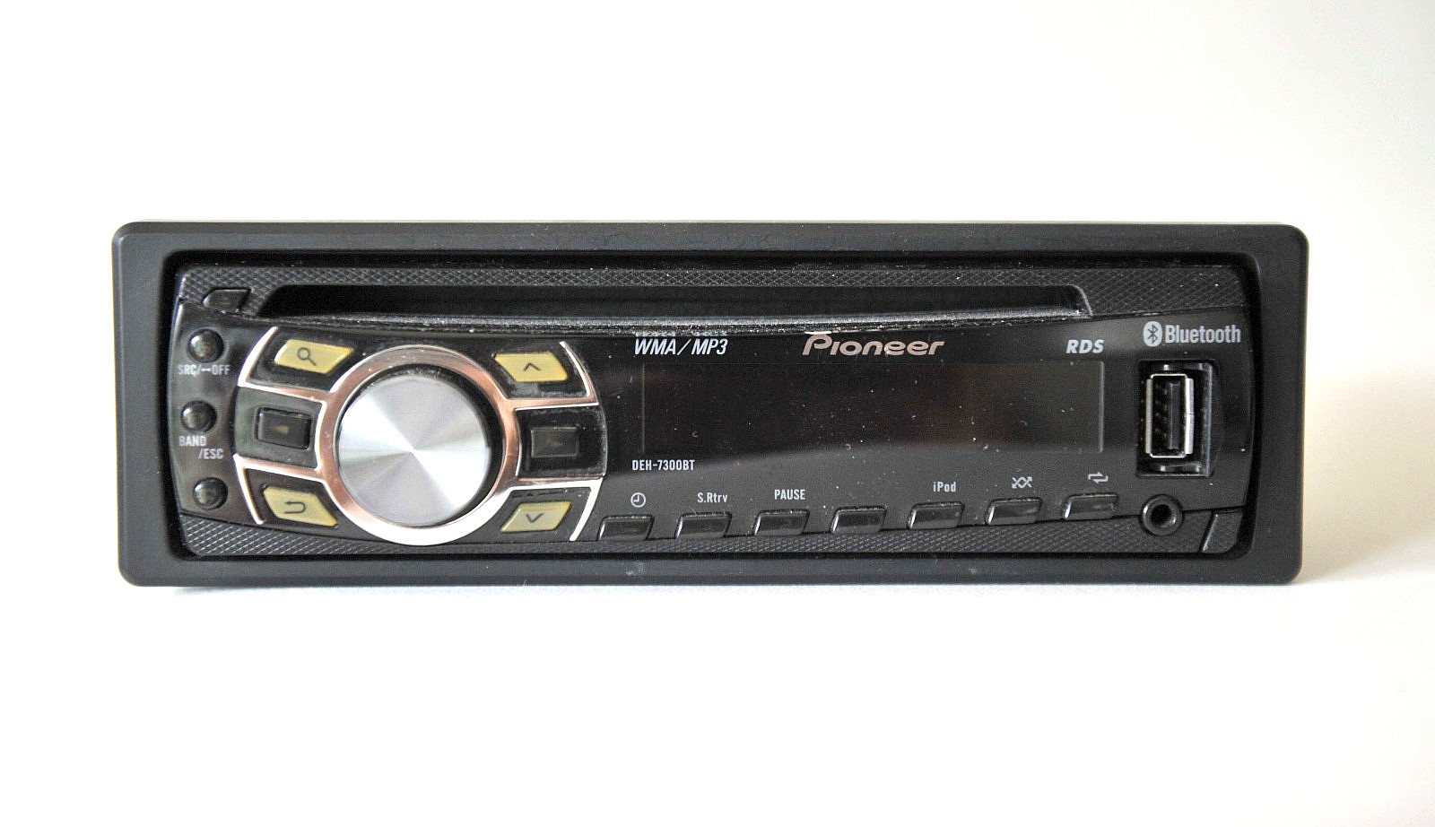 Pioneer DEH-7300BT CD MP3 USB Bluetooth In-Dash Car Stereo Tested w/ Faceplate