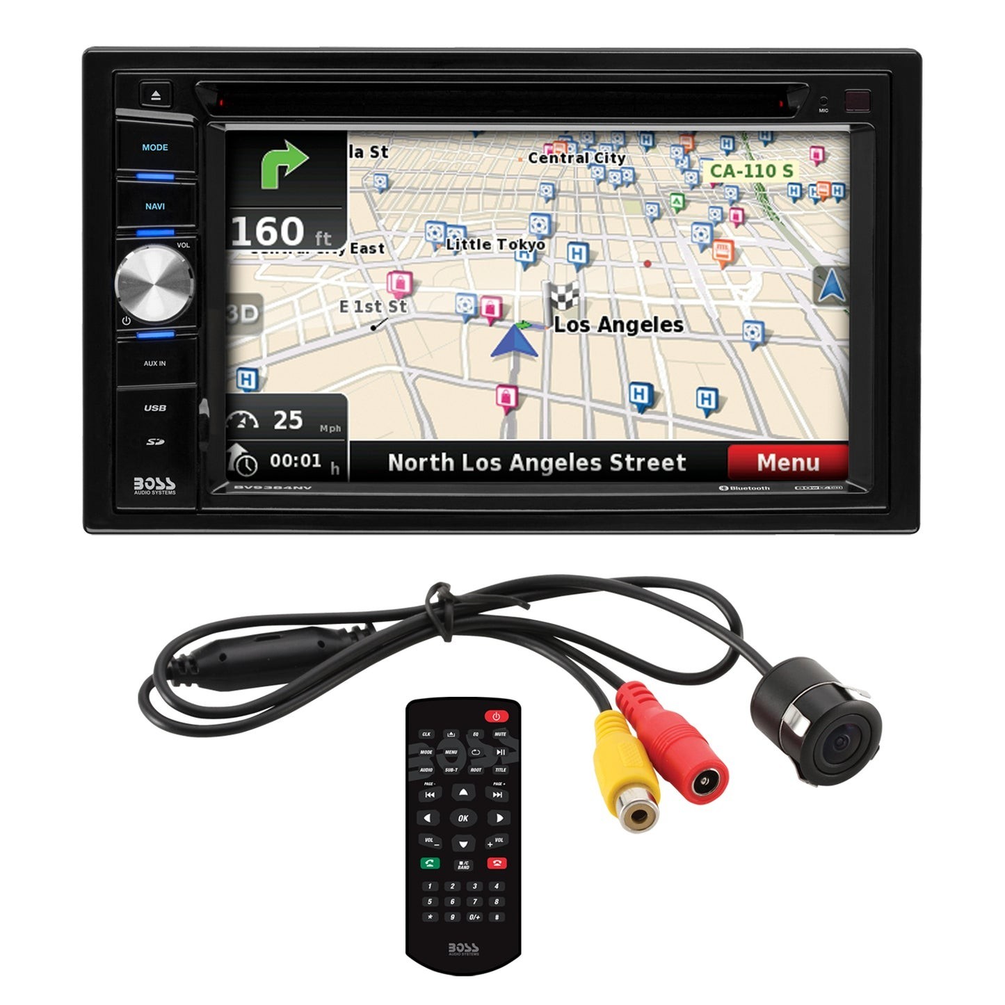 BOSS Audio Systems BVNV9384RC Car Navigation, Bluetooth, 6.2” LCD, DVD, USB, SD