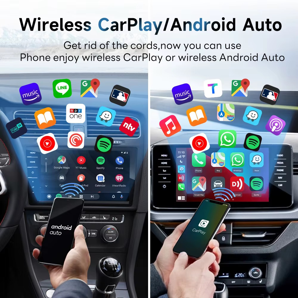 2026 Wireless Android Auto & CarPlay Dongle for Car Radio, Portable 2Air
