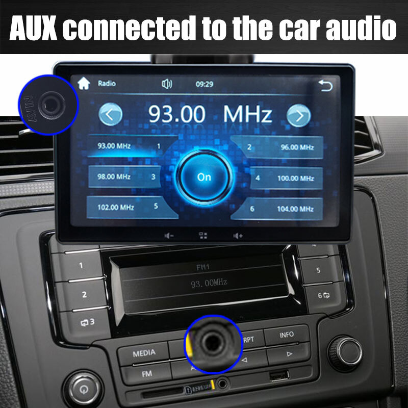Portable 7 inch Car Radio Stereo CarPlay Android Auto IPS Touchscreen Universal