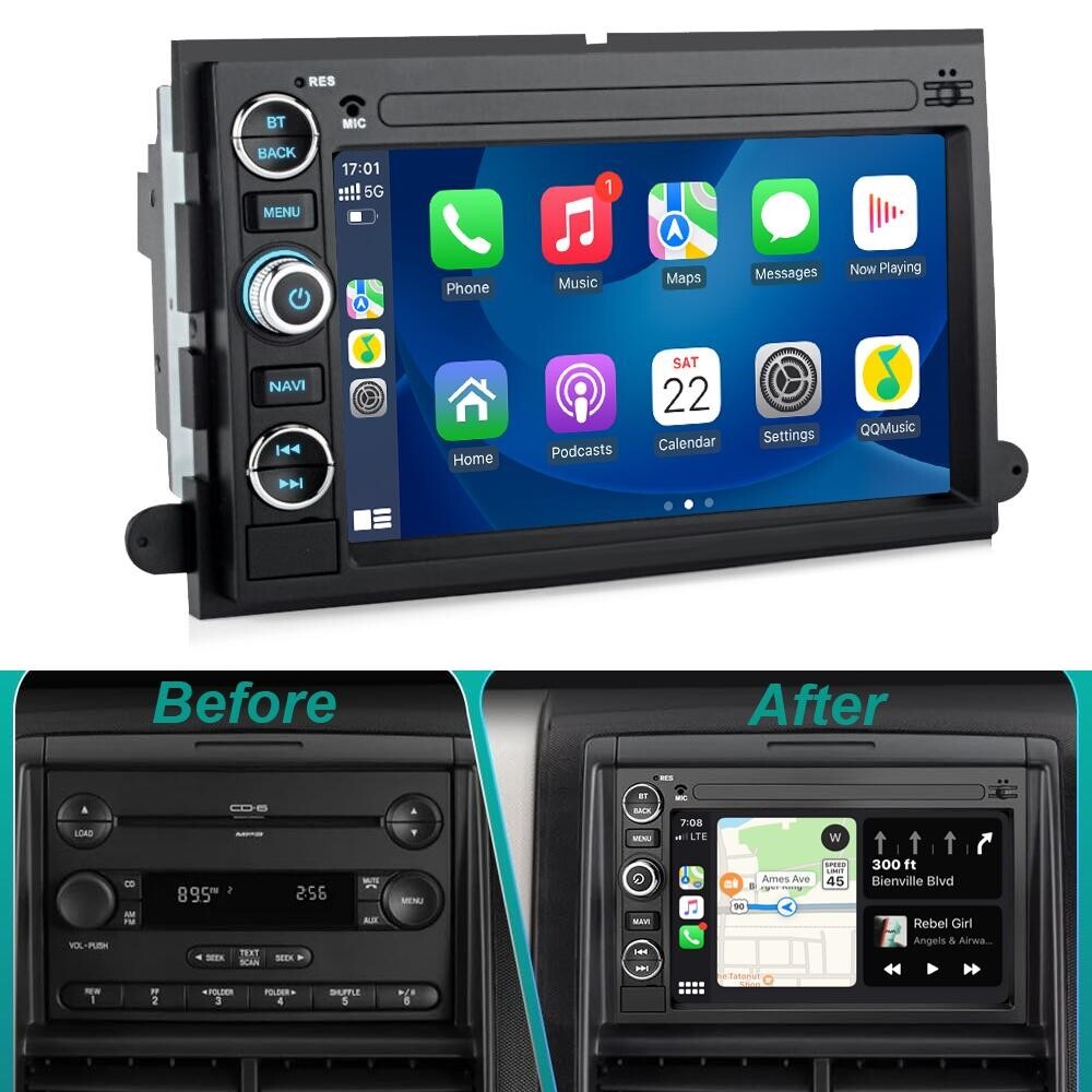 FOR FORD F150 2004-08 7″ANDROID 15 CARPLAY CAR STEREO RADIO GPS NAV WIFI BT 64GB