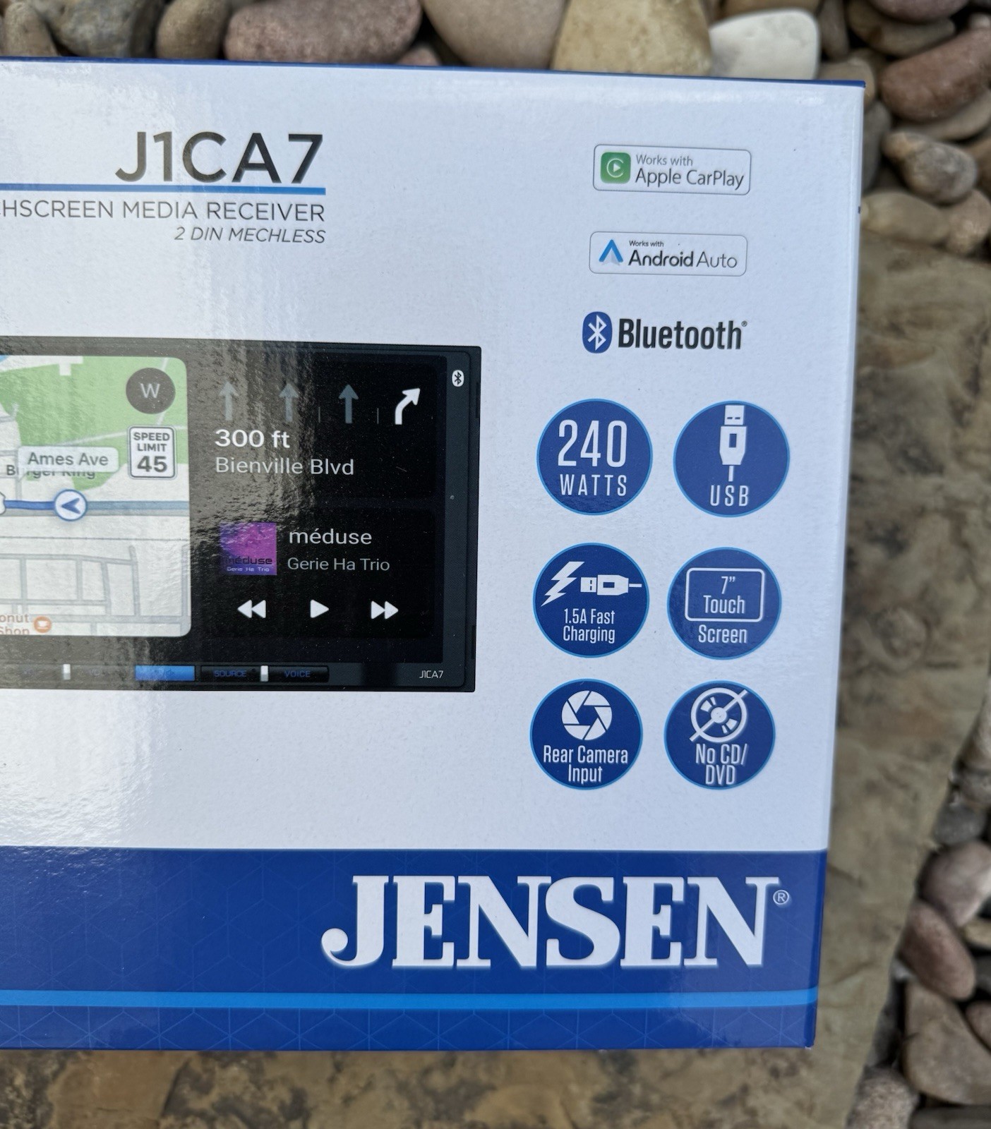 Jensen J1CA7 Auto Touchscreen Media Receiver. New. Sealed