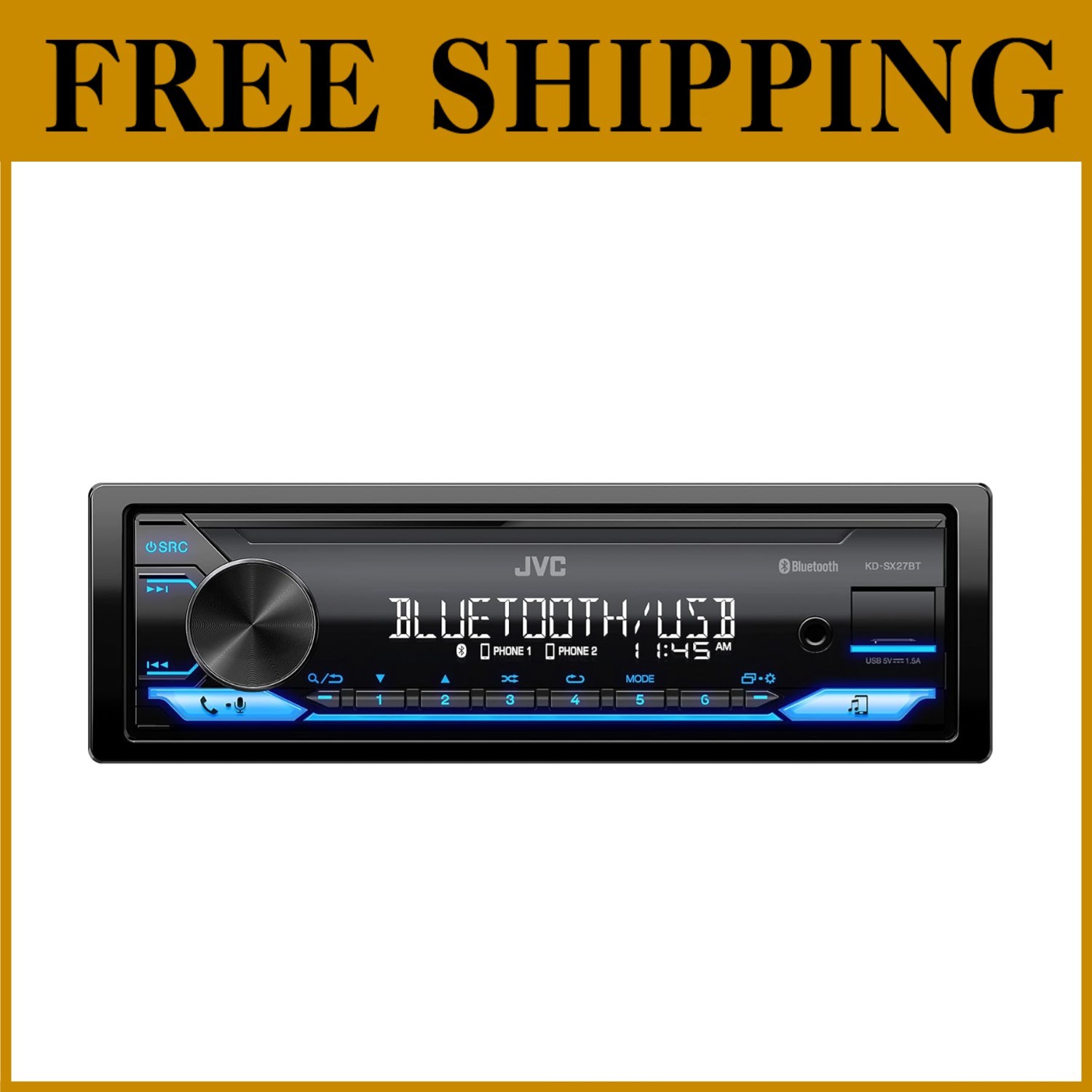 Powerful Car Audio System with K2 Technology & 13-Band EQ
