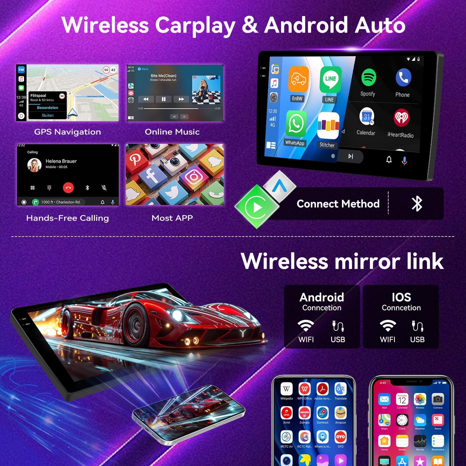 Android 15 Car Radio for Hyundai Sonata 2015-2017, 9 Inch, Wireless CarPlay