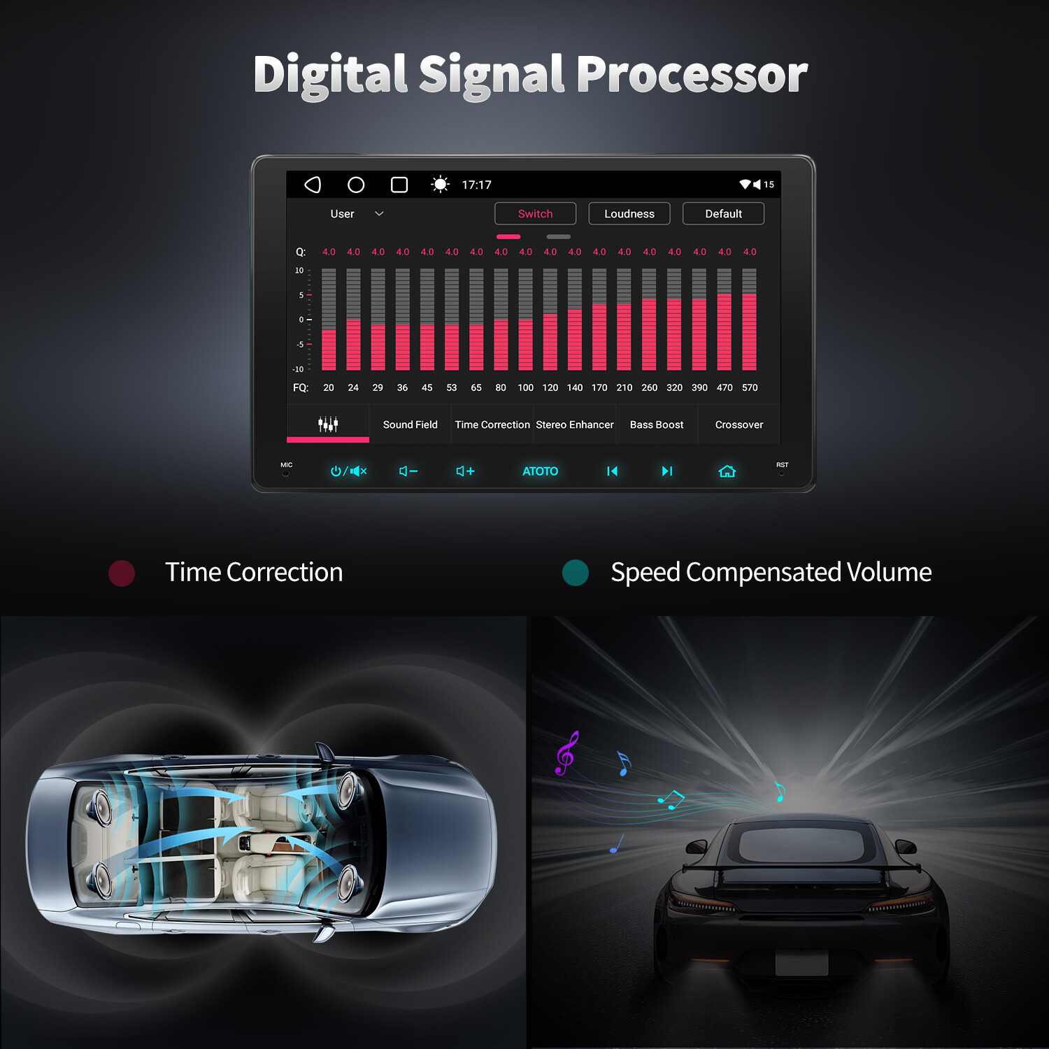 ATOTO 9IN A6PF 2DIN Car Stereo GPS Track Head Unit Wireless Android Auto&CarPlay