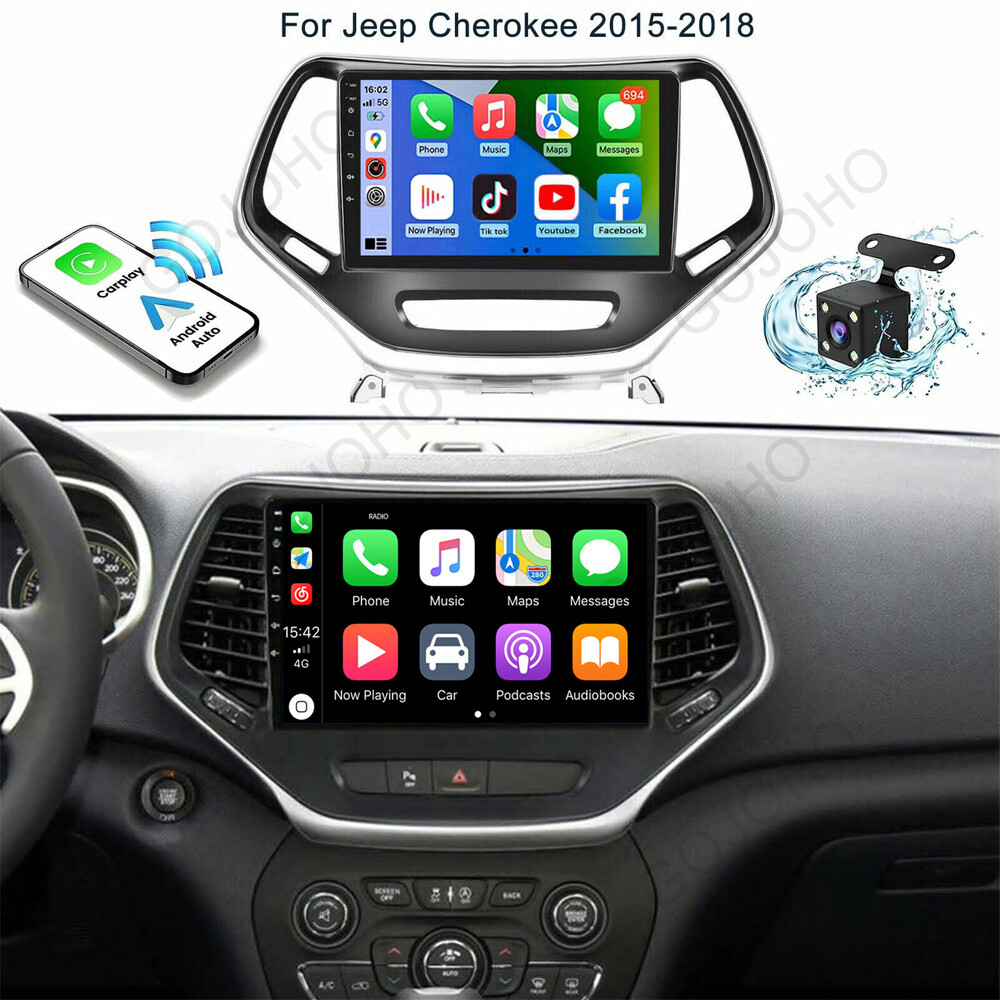 Android 13 CarPlay Car Stereo Radio For Jeep Cherokee 2015-2018 GPS MP5 Player