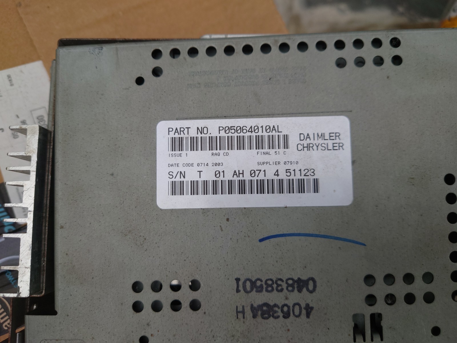 2004-2009 Chrysler Dodge Jeep Ram Radio CD MP3 Receiver (Part No. P05064010AL)