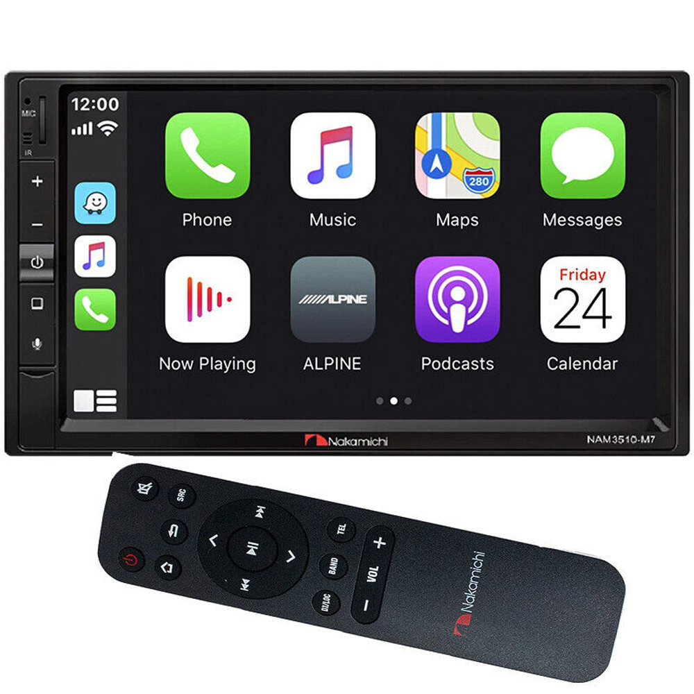 Nakamichi NAM3510-M7 7″ Double DIN Digital Receiver Apple Carplay Car Stereo