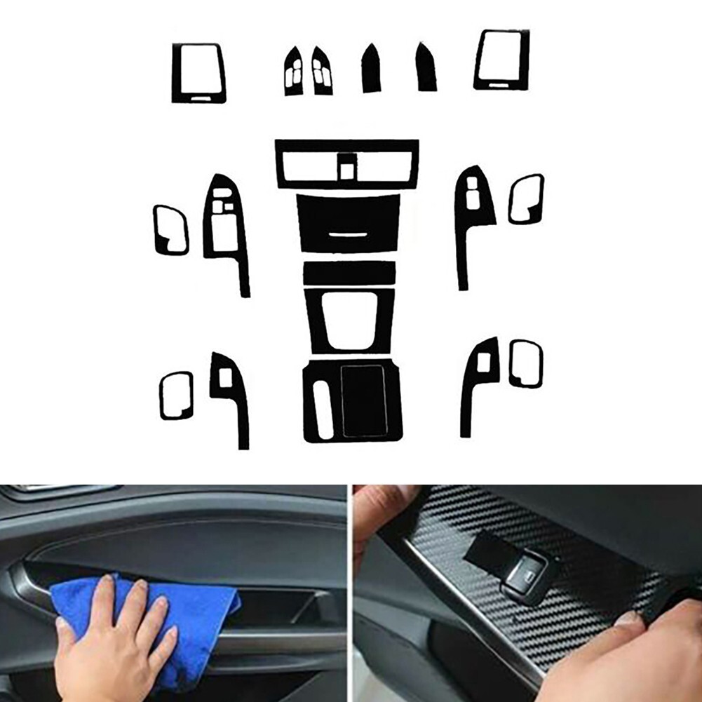 Interior Center Console Carbon Fiber Molding Sticker Decals For Accord 7th
