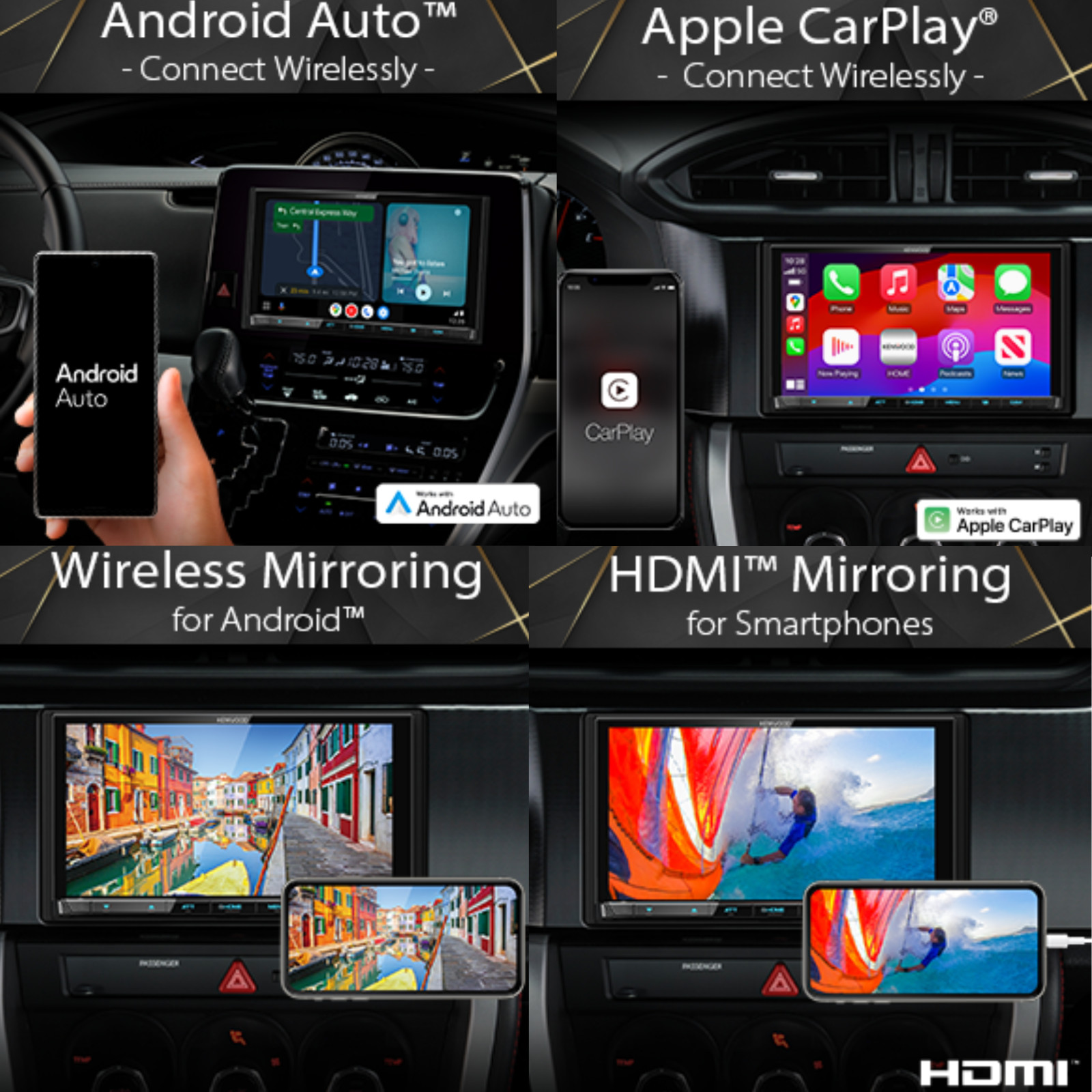 Kenwood DMX958XR 6.8″ 2DIN Digital Multimedia w/ Apple Carplay & Android Auto