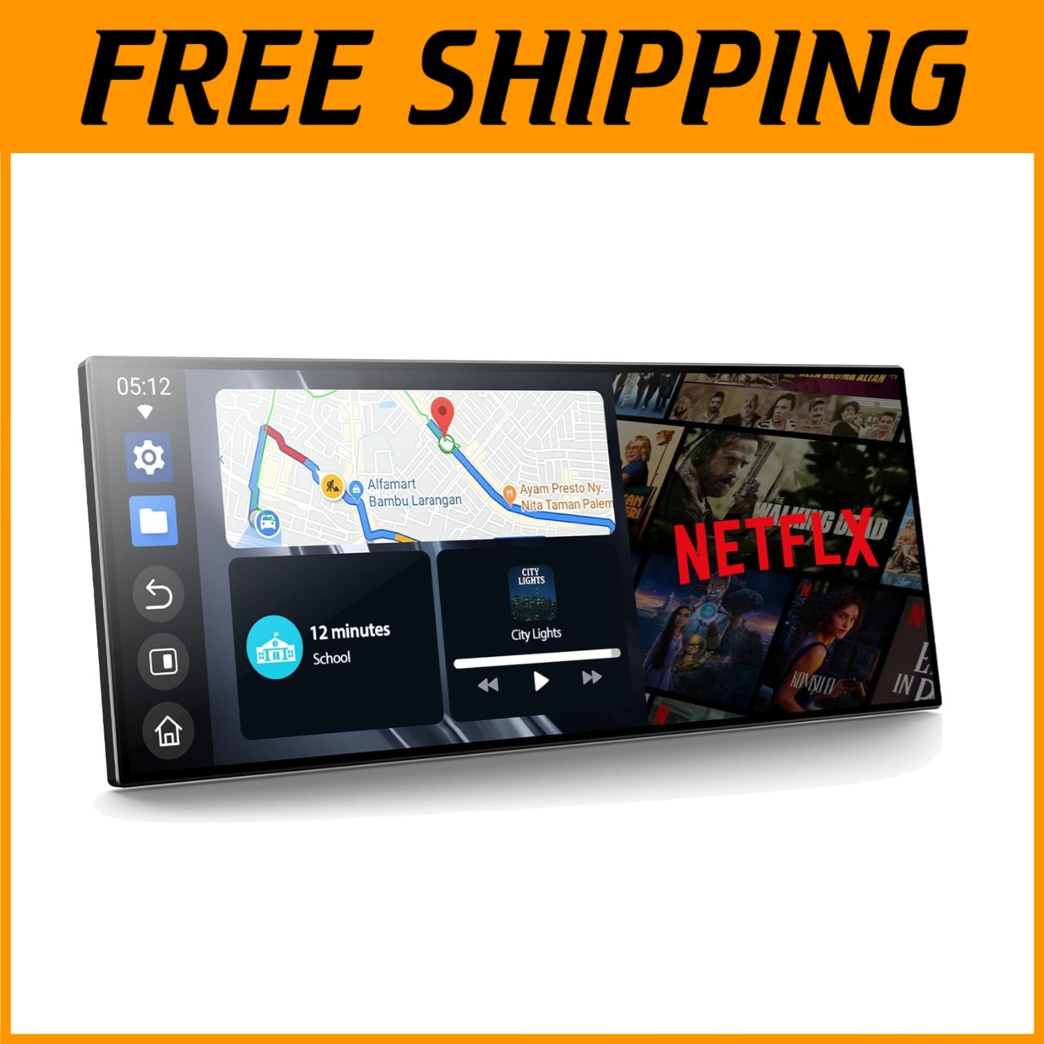 11″ Wireless CarPlay Screen with Netflix & YouTube