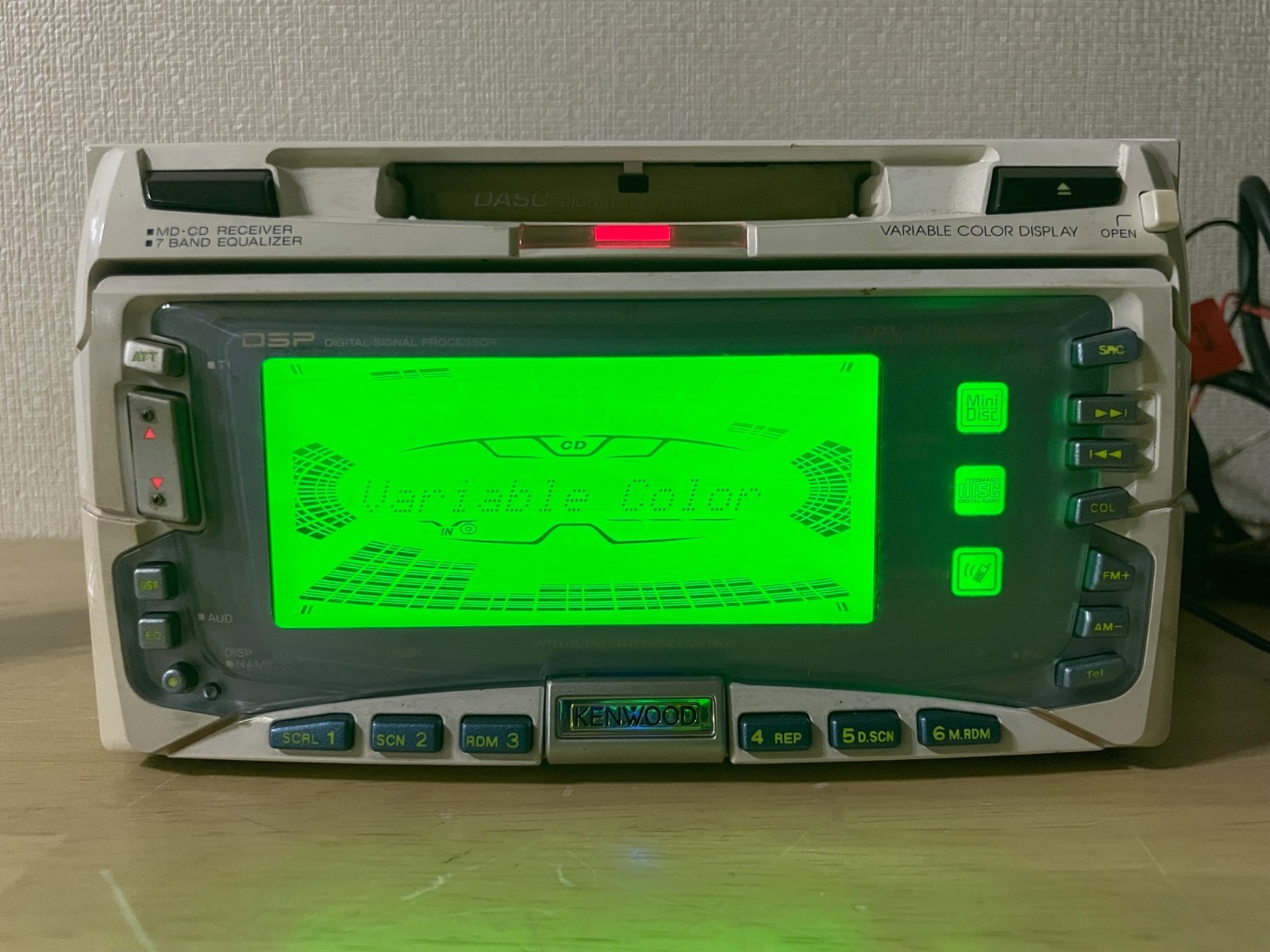 KENWOOD DPX-7170MDi 2DIN CD MD Player Bluetooth Tested Working White
