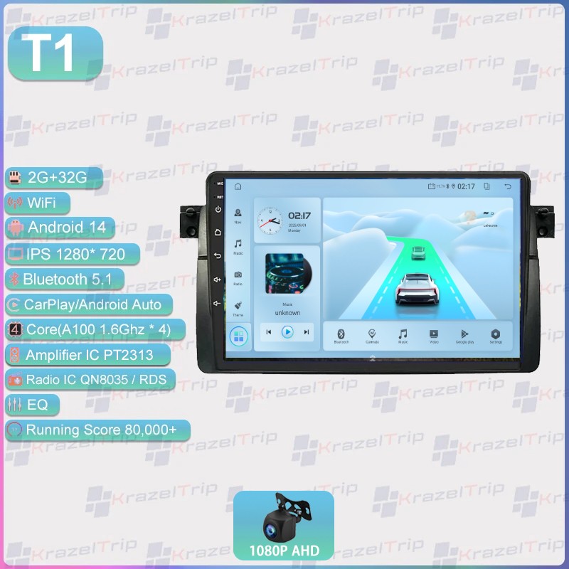 8 core Android Car Radio For BMW 3-series E46 M3 1998-2006 Carplay Stereo BT GPS