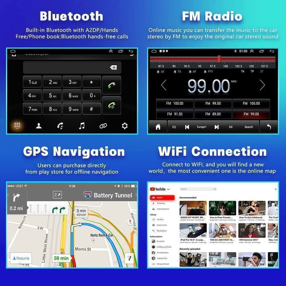 Apple CarPlay For Toyota Camry 2007-2011 Car Stereo Radio Android 12.0 GPS WIFI