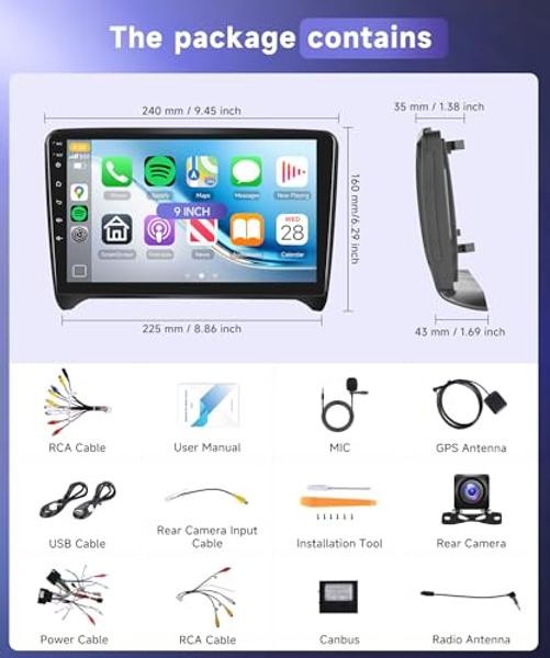 Audi TT MK2 2006-2014 Car Stereo with 4GB+64GB 4Core 4G+64G