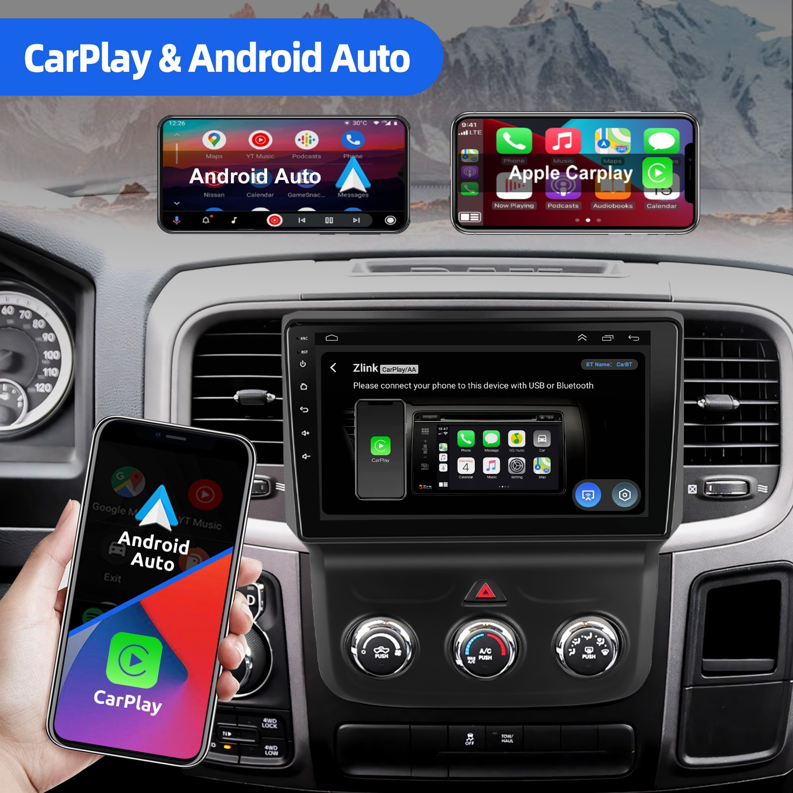 Android 16 Car Stereo for Dodge RAM 1500 2500 3500 2013 2014 2015 2016 2017 2018