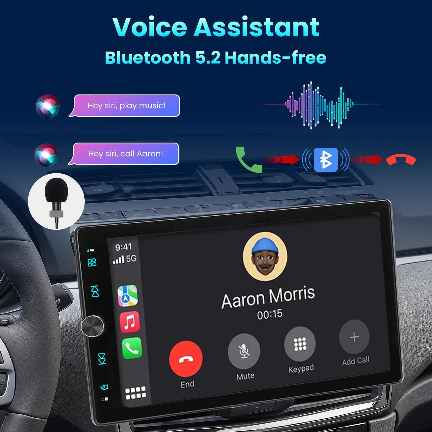 Alondy Single Din Car Radio Touchscreen 10.4″ Rotatable Compatible with