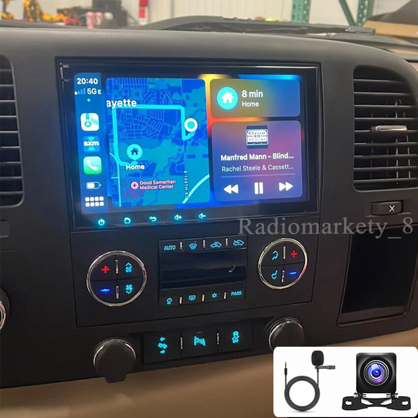 For 2007-2013 Chevrolet Silverado GMC Sierra Carplay Car Stereo Radio Android 15