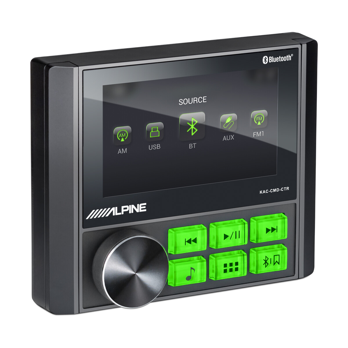 Alpine KAC-CMD-CTR, Weather-Resistant Digital Media Receiver w/3″ Display