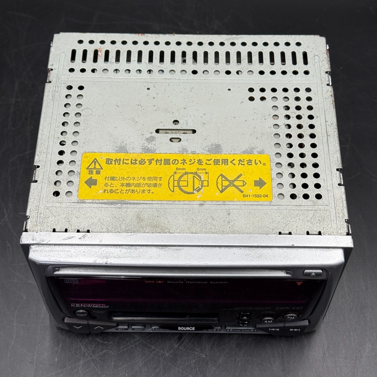 KENWOOD DPX-410 Car Audio CD Cassette Player 2DIN 1998 JDM SRS Tested In Stock