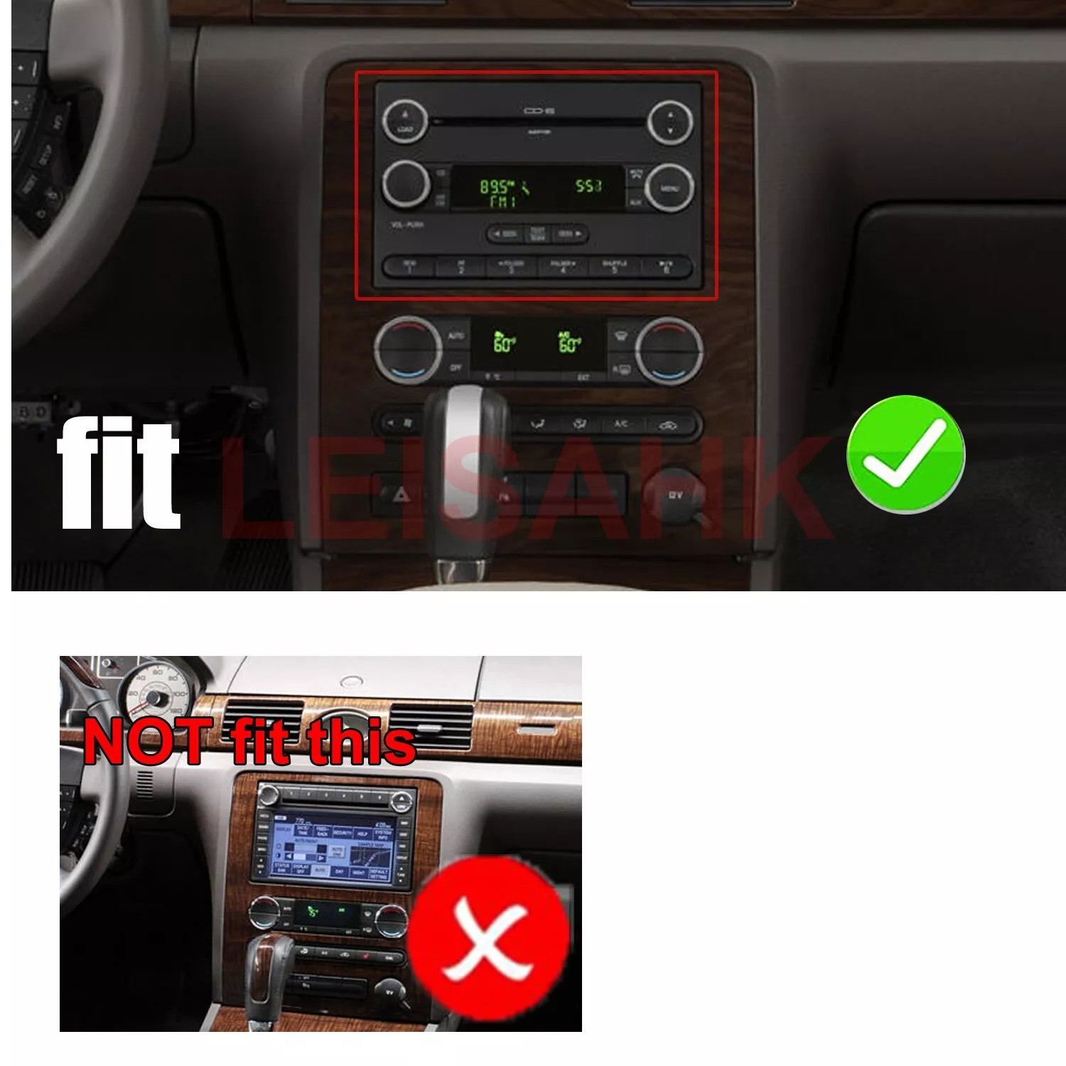 For 2008-2009 Ford Taurus X Carplay Radio 10.1″ Android 14.0 GPS Navi WiFi RDS