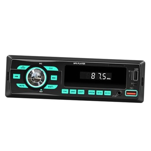 Car Radio Bluetooth Single DIN Car Stereo Audio, Car Audio with Dual P4