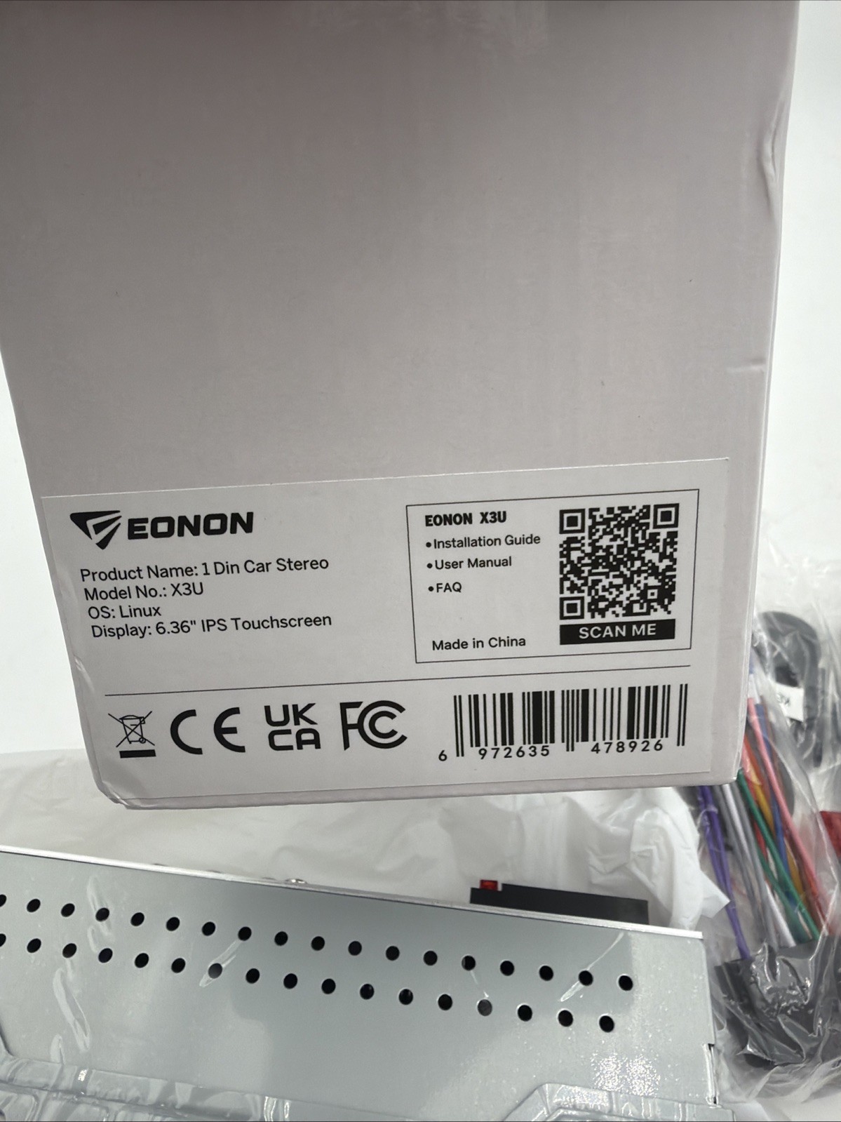 Eonon X3U 1DIN 6.28″ IPS Car Stereo Radio with CarPlay Android Auto Bluetooth FM