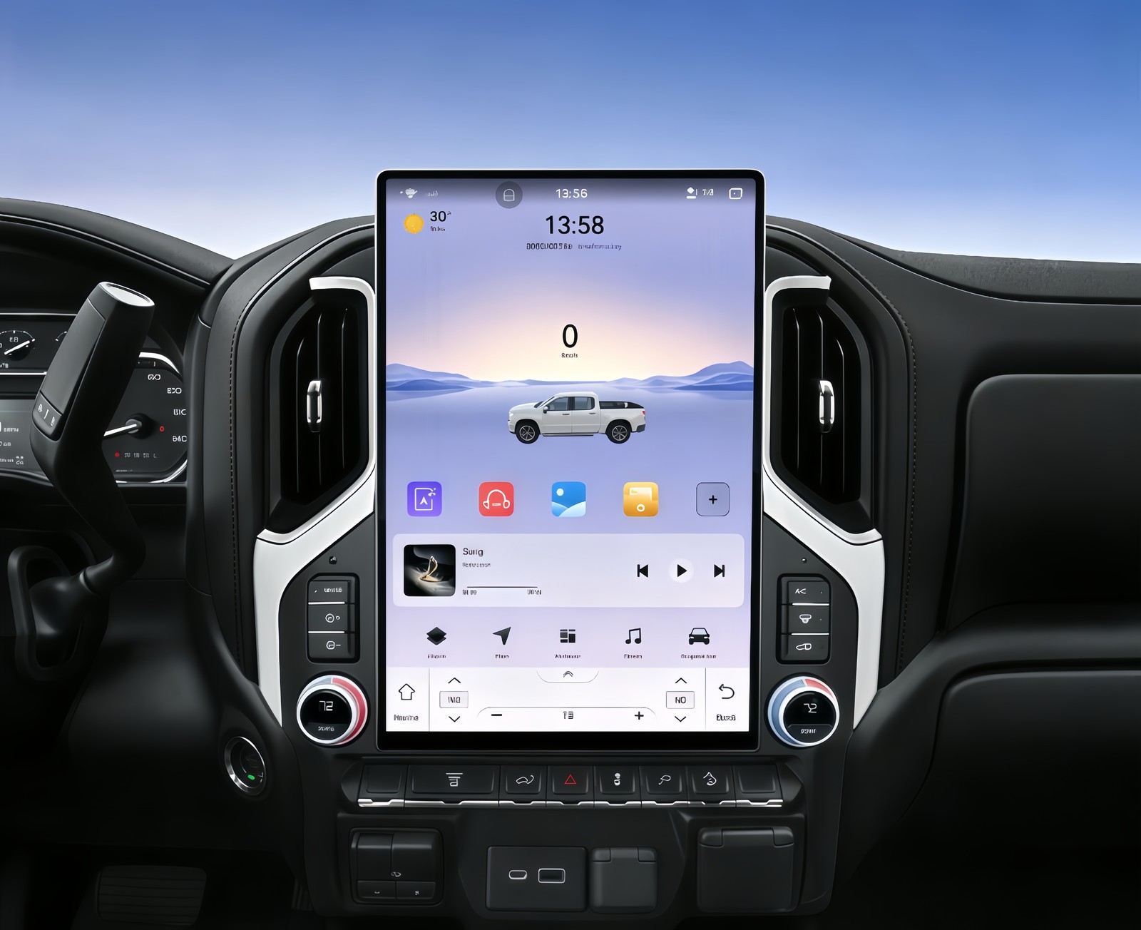 15.6” Tesla Style Car Stereo Radio For 2019-2022 Chevrolet Silverado GMC Sierra
