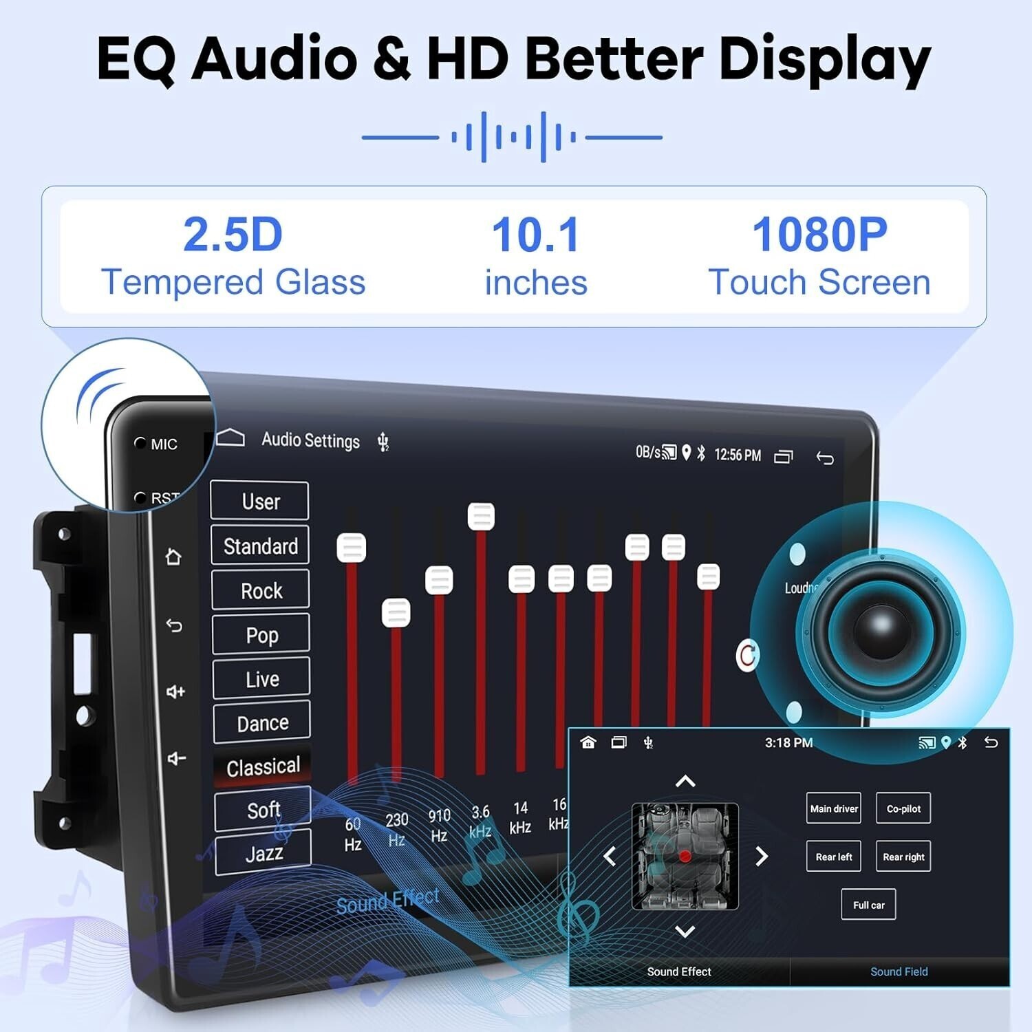 2+64G Android 13 Car Radio for Jeep Wrangler/Dodge/Chrysler, 10 inches Touch