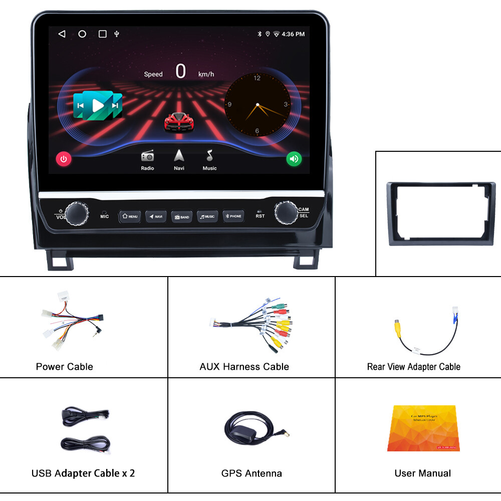 For Toyota Tundra 07-13 Sequoia 08-18 Android 13 Car Stereo Radio CarPlay GPS FM