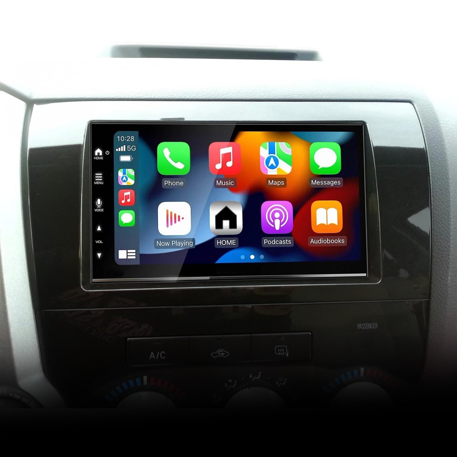 Double DIN Single DIN Radio Install Dash Kit w/ Storage Pocket for Toyota Tundra