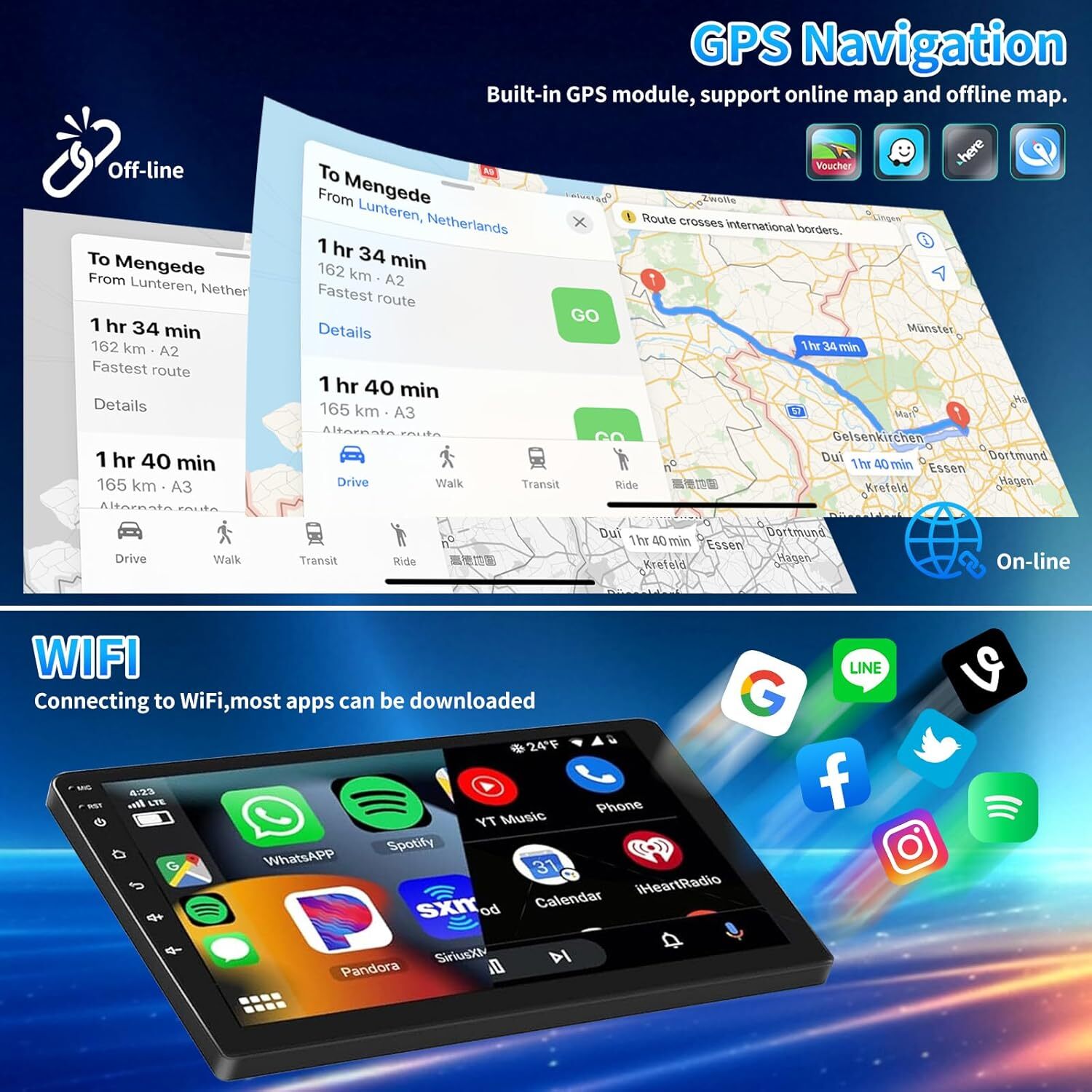 Apple Carplay For 2004-2008 Ford F-150 F150 Car Radio Android 13 Navi GPS Player