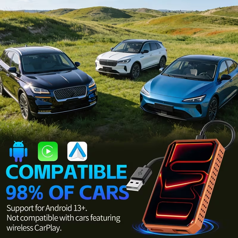 3 In 1 Android12 Wireless CarPlay AI Box Adapter/Android Auto-Multimedia Adapter