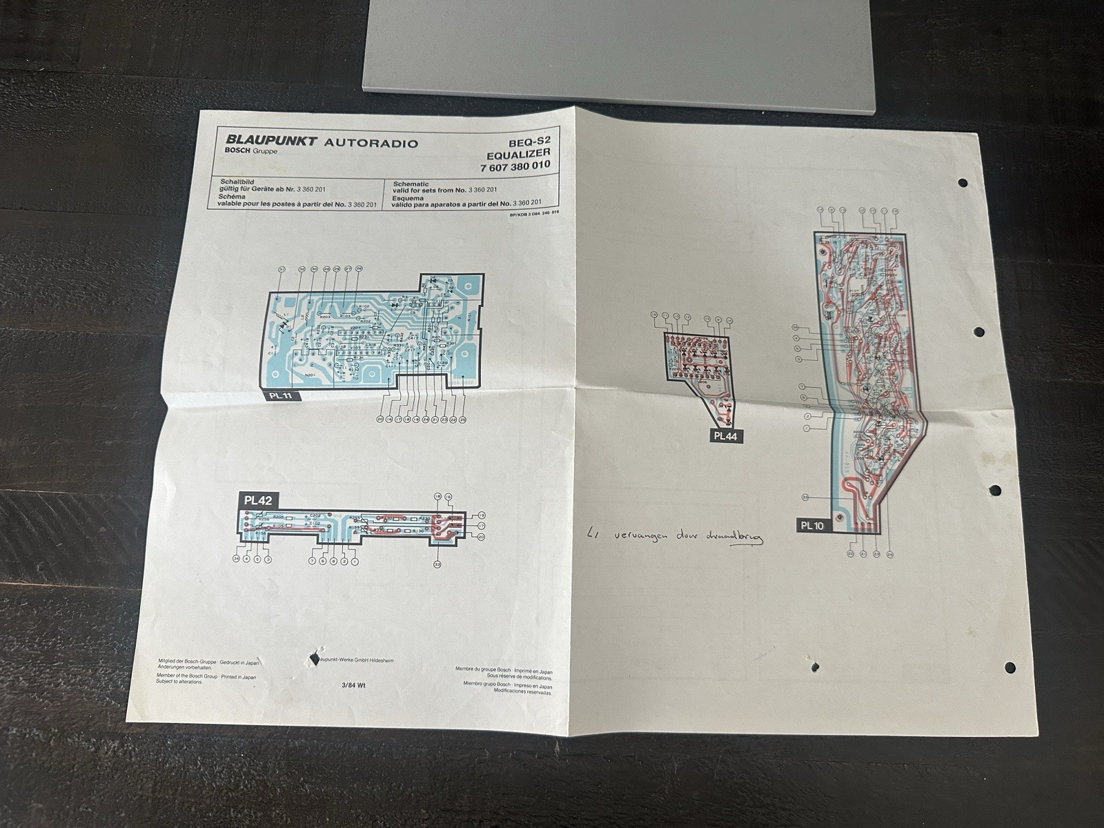 Blaupunkt Gooseneck Equalizer BEQ-S2 EQ Operating User Manual Book Porsche
