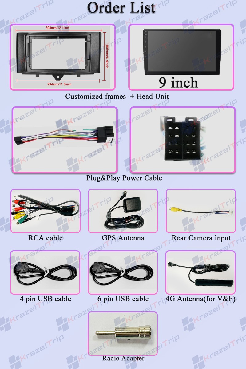 8 Core 64GB Android 15 Car Radio for Smart Fortwo 451 2011 – 2015 Carlpay Navi