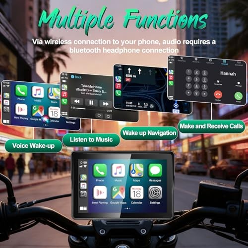 2026 GPS Carplay 5 inch for Motorcycle with 5 Inch Screen+Mounting Bracket