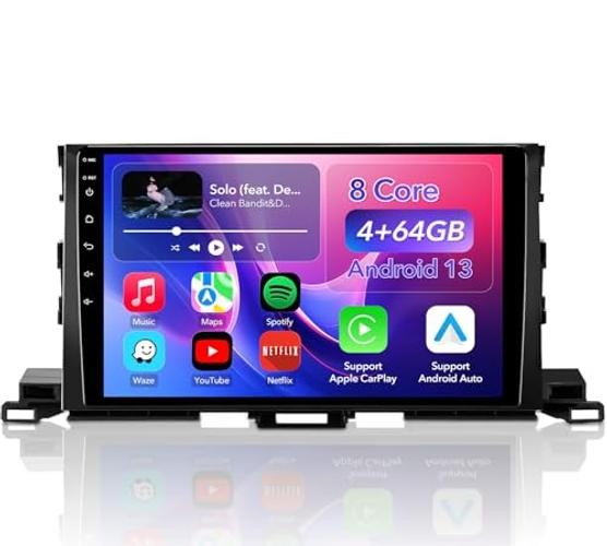 Car Radio Stereo for 2014-2019 Toyota Highlander Radio Upgrade, 8 Core 4+64GB