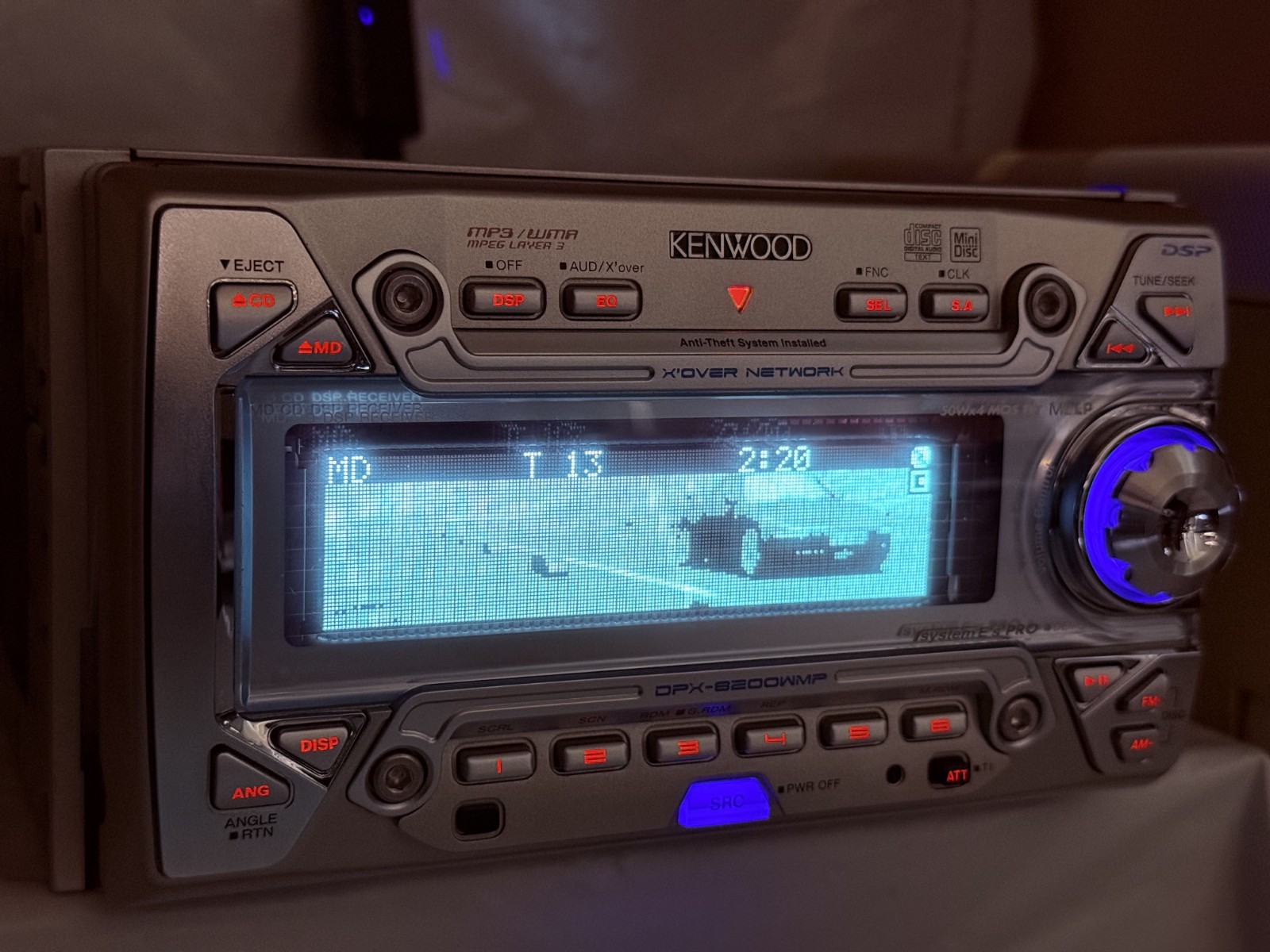 Kenwood DPX-8200WMP 2DIN Car Audio CD MD MP3 AUX Player Tested JDM Japan