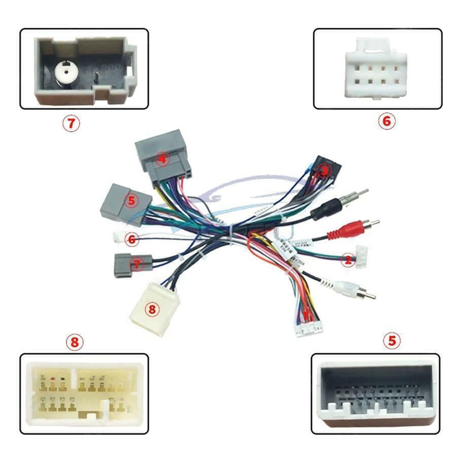 16Pin Android Radio Power Cable Adapter w/ Canbus Box For Honda Civic CRV 12-15