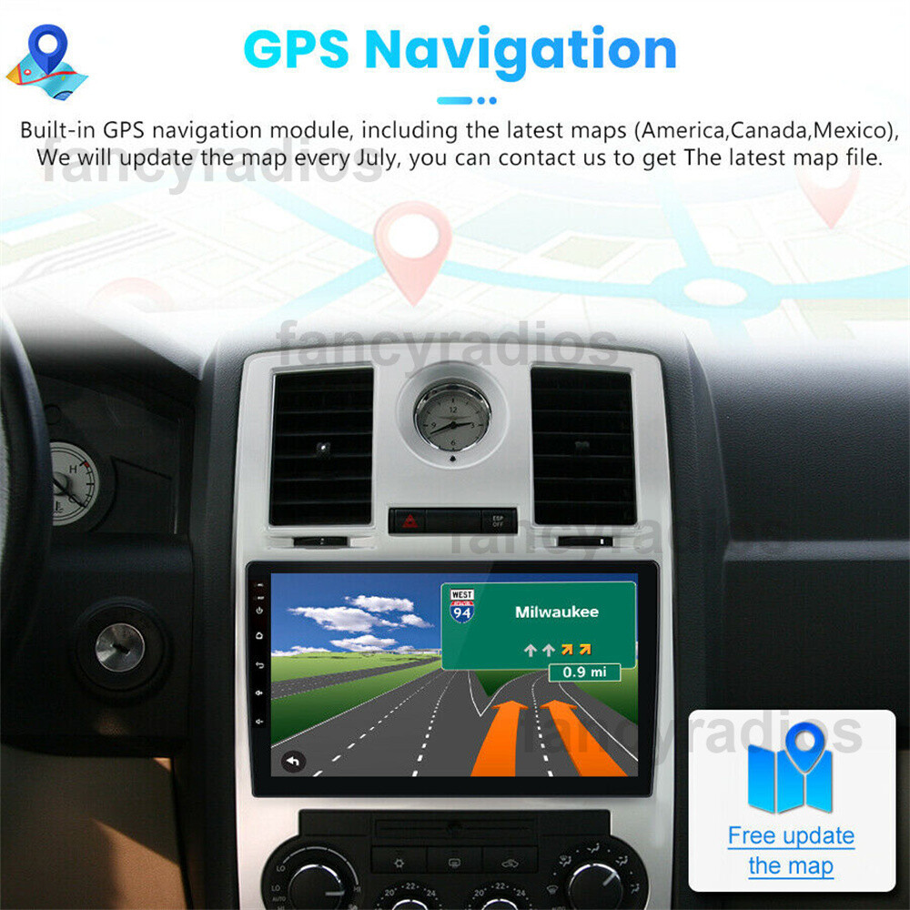 For Chrysler 300C 2004-2008 Android 11 2Din GPS Navi Radio Car Stereo CarPlay