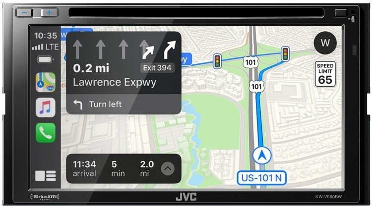 JVC KW-V960BW 6.8″ LCD Touchscreen Monitor w/ DVD Receiver CarPlay Android Auto