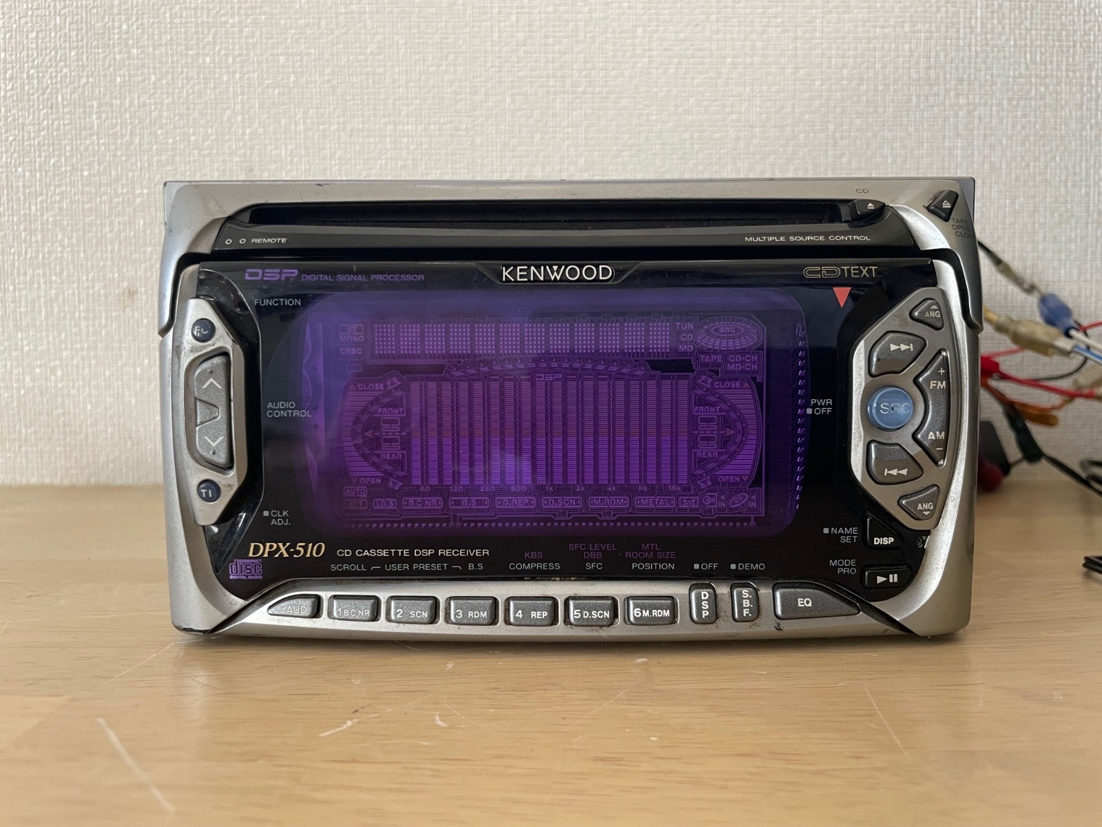 Kenwood DPX-510 2DIN Car Audio CD Cassette Tuner Bluetooth Player Tested Working