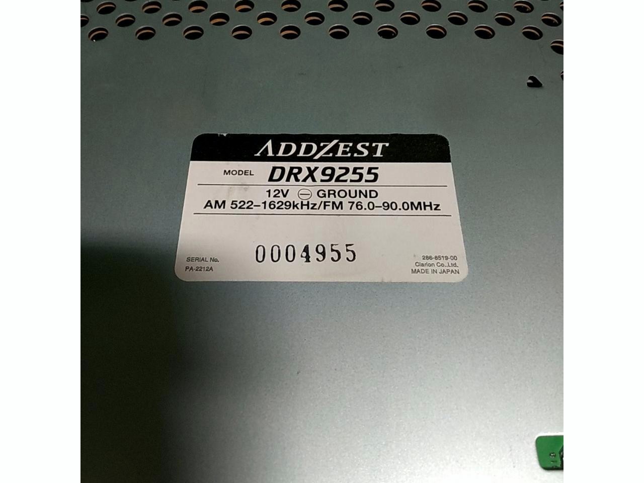 ADDZEST DRX9255EX Single DIN Car Stereo Not CD For Parts Untested AS-IS