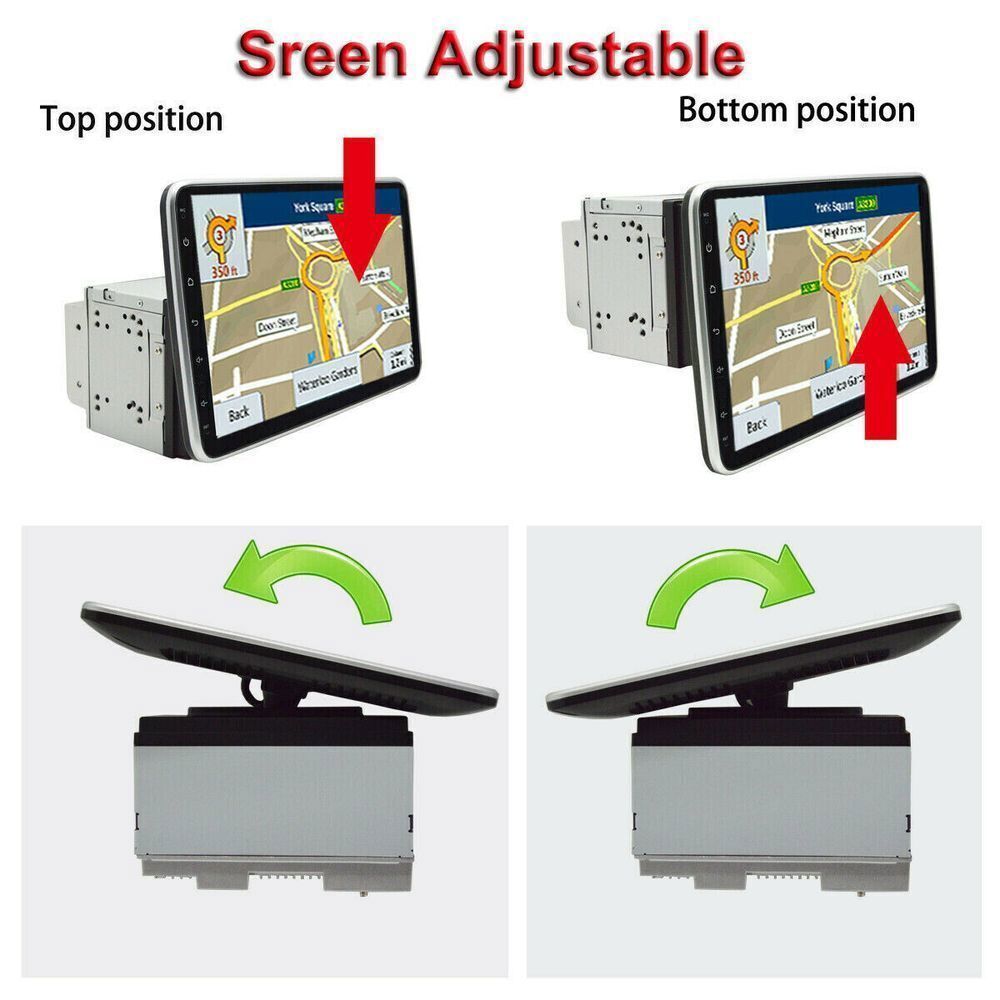10.1in 2DIN Car Touch Screen Stereo Radio GPS Wifi Player BT Android 15 Camera