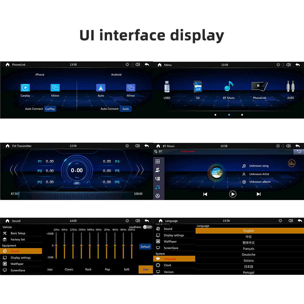 9.3 inch Android Auto Bluetooth BLackup Camera Touch Screen GPS wireless Carplay
