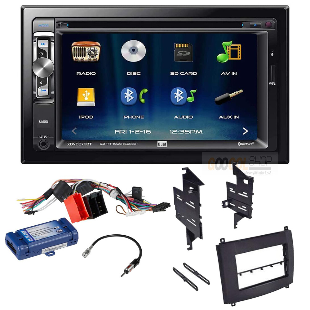 For Cadillac 2003-2007 CTS XDVD276BT Bluetooth Car Stereo Double DIN Kit and Cam