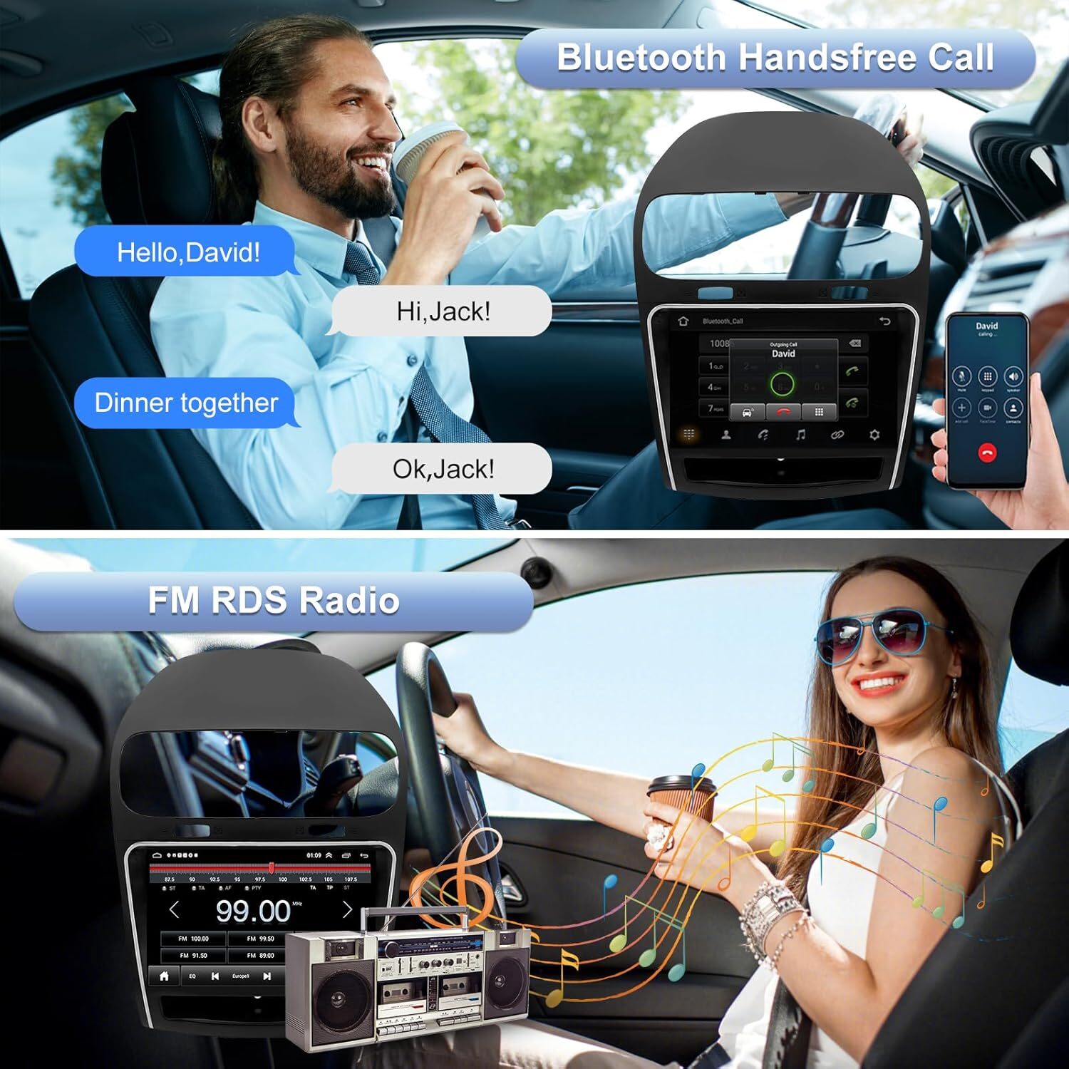 10″ Android 12 For Dodge Journey 2011-2019 Stereo Radio Apple Carplay FM Nav CAM