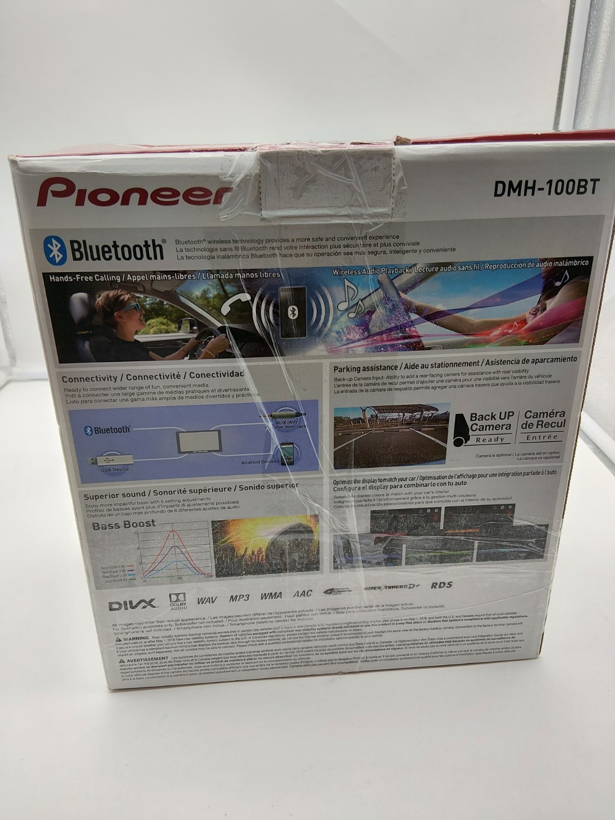 PIONEER DMH-100BT BLUETOOTH CAR STEREO Double Din 6.2″ Touchscreen Android IOS