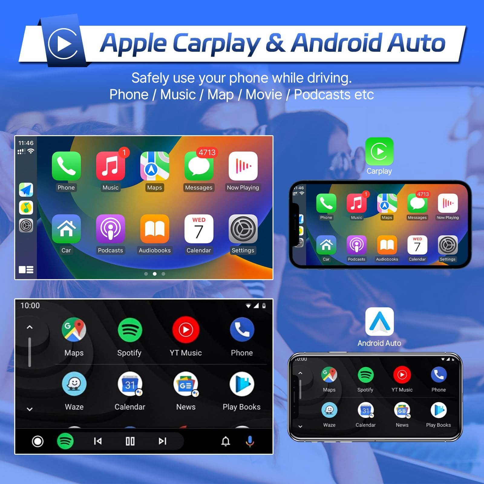 1280*800 for GMC Yukon Chevrolet Chevy Silverado 07-13 CarPlay Car Radio Stereo