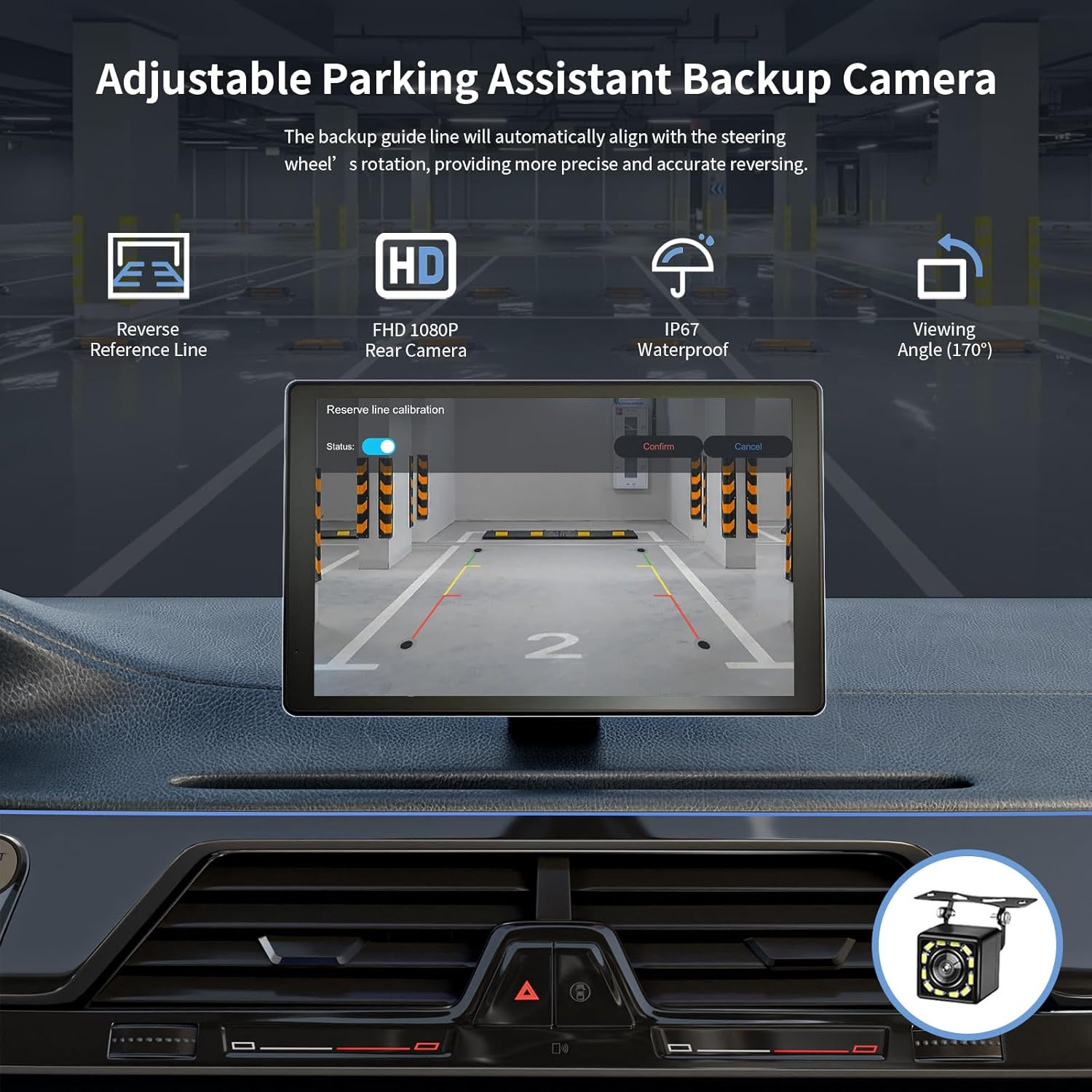 9″ Wireless Apple CarPlay & Android Auto Screen with 4K Dash Cam & GPS